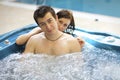 Couple bathing at jacuzzi Royalty Free Stock Photo