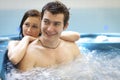 Couple bathing at jacuzzi Royalty Free Stock Photo