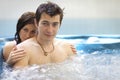 Couple bathing at jacuzzi Royalty Free Stock Photo