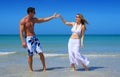 Couple at beach Royalty Free Stock Photo