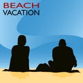 Couple Beach Vacation Royalty Free Stock Photo