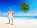 Couple Beach Walking Love Relax Concept Royalty Free Stock Photo