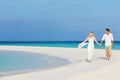 Couple At Beautiful Beach Wedding Royalty Free Stock Photo