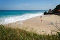 Couple at Beautiful Dreamland Beach Bali Royalty Free Stock Photo