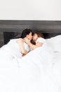 Couple at bed Royalty Free Stock Photo