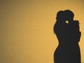 Couple Bedroom Silhouette Royalty Free Stock Photo