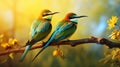 Couple of Bee eater Bird Royalty Free Stock Photo