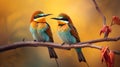 Couple of Bee eater Bird Royalty Free Stock Photo