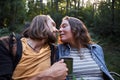 Couple being ready for a kiss Royalty Free Stock Photo