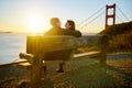 Couple on bench, Golden Gate Park, San Francisco