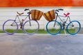 Couple bicycle with nature background