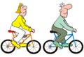 Couple-bicycle Royalty Free Stock Photo