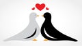 A couple bird falling in love