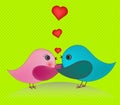 Couple birds in love Royalty Free Stock Photo