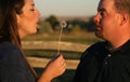 Couple Blowing Kisses 1 Royalty Free Stock Photo