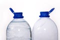 Couple of blue bottles of water Royalty Free Stock Photo