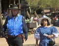 A Couple in Blue at Goldfield Ghost Town, Arizona