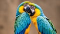 couple Blue and yellow macaw 2 Royalty Free Stock Photo
