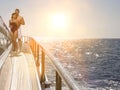 Portrait of Couple on a Boat Royalty Free Stock Photo