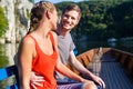 Couple on boat at Danube gorge
