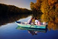 Couple in a boat Royalty Free Stock Photo