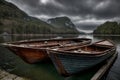 A Couple Of Boats That Are Sitting In The Water. Generative AI