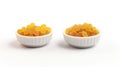 Couple of bowls filled with fruit sitting on top of table. Perfect for food-related projects or