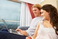 Couple browsing internet Royalty Free Stock Photo