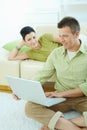 Couple browsing internet Royalty Free Stock Photo