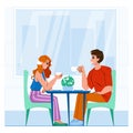 couple cafe vector Royalty Free Stock Photo