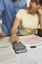 Couple Calculating Financial Budget Royalty Free Stock Photo