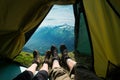 Couple camping Royalty Free Stock Photo