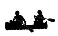 Couple Canoeing Royalty Free Stock Photo