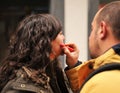 Couple at Carnival of Cadiz, Andalusia, Spain Royalty Free Stock Photo