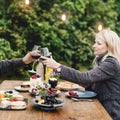 Couple Cheers Love Wine Concept Royalty Free Stock Photo