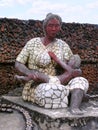 Couple with child, Rock Garden, Malampuzha, Kerala, India Royalty Free Stock Photo