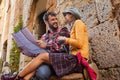 Couple Choose a direction at travel at Italy