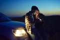 Young couple choosing the best road