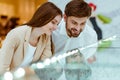 Couple choosing wedding ring Royalty Free Stock Photo