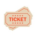 Couple cinema tickets vector pictogram