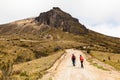 Couple of climbers climbing the Guagua Pichincha