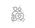 Couple communication icon. Love chat symbol. Vector