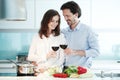 Couple cooking dinner Royalty Free Stock Photo