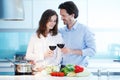 Couple cooking dinner Royalty Free Stock Photo