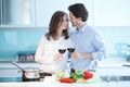 Couple cooking dinner Royalty Free Stock Photo