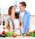 Couple Cooking Together