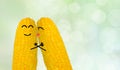 Couple corn in love Royalty Free Stock Photo