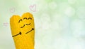 Couple corn in love Royalty Free Stock Photo