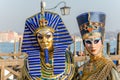 Couple in Costumes at the Carnival of Venice