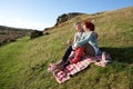 Couple on country picnic